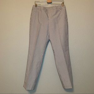 Bbzipper seersucker pants